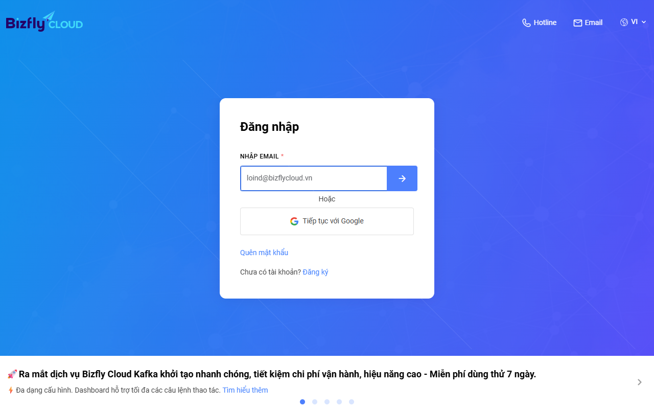 Nhập email đăng nhập